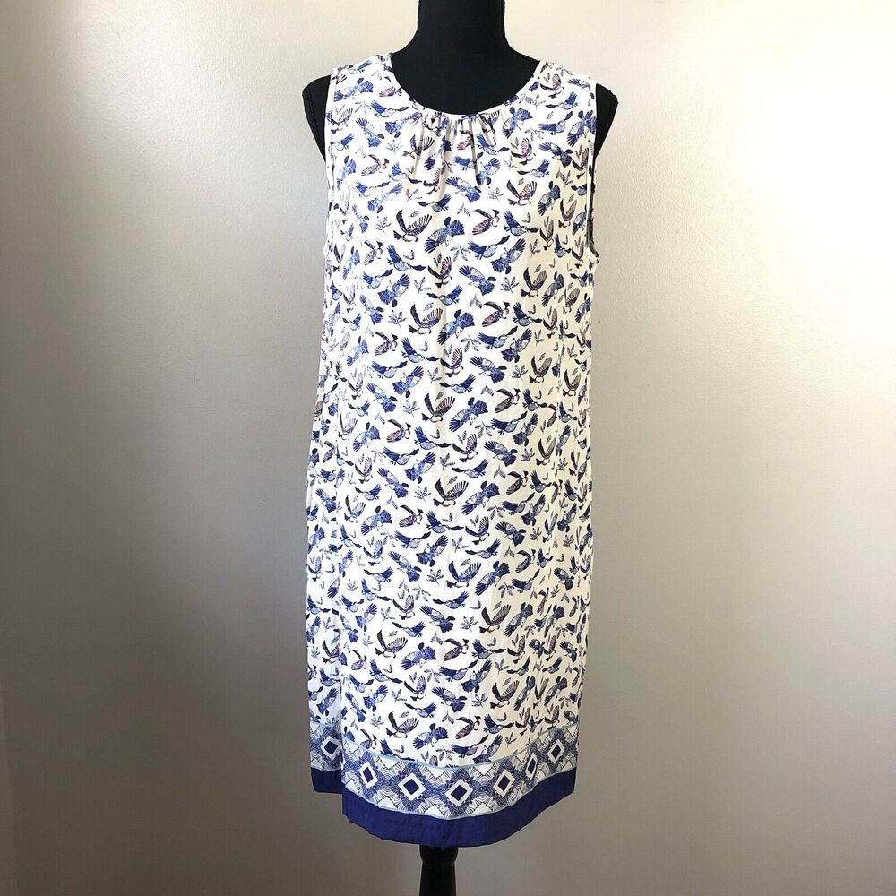 Joe Fresh Shift Dress Womens Small Bird Novelty Boho Prairie Festival Cottage